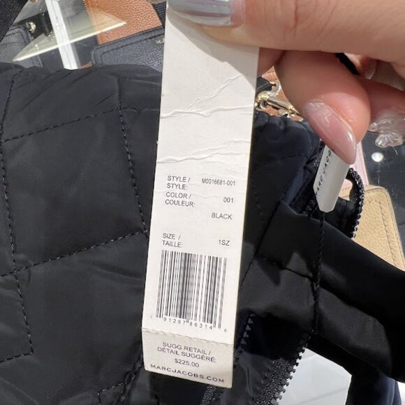 Marc Jacobs Quilted Nylon Mini Tote Black M0016681 - Picture 10 of 10